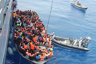 Illegale Einwanderer auf dem Mittelmeer