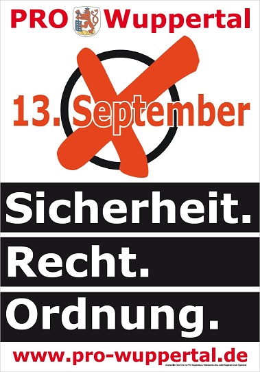 Wahlplakat 2020: Sicherheit - Recht - Ordnung