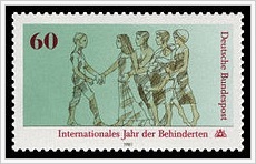 Briefmarke Internationales Jahr der Behinderten